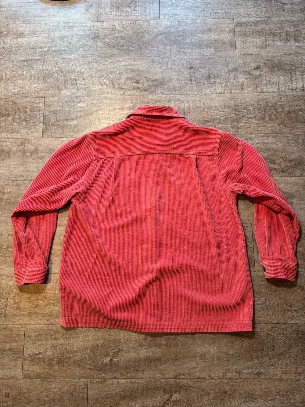 L.L. Bean Coral Pink Corduroy Shirt Jacket - Picture 3 of 3